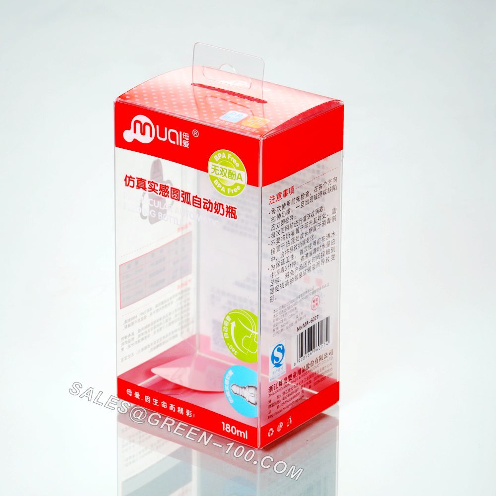 Clear Plastic Underwear Packaging PVC Pet PP Polyester Box with