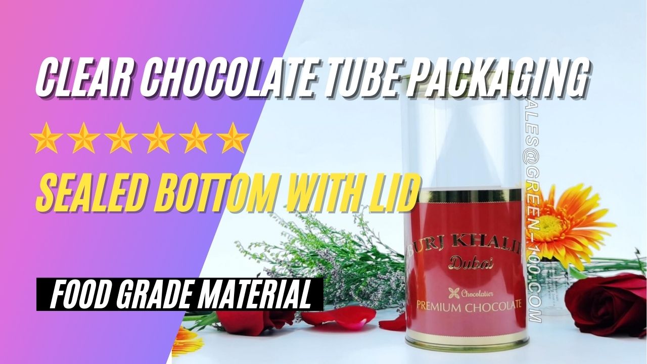 Chocolate food grade transparent round tube packaging